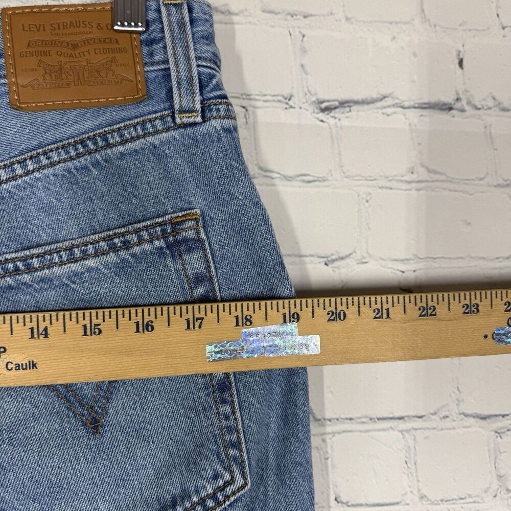 Levis Ribcage Straight Ankle Jeans Women W30 L27 Button Fly Big E Light Blue - Picture 11 of 16
